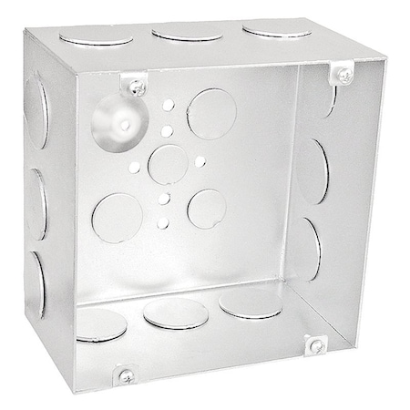 Southwire Electrical Box, 118 cu in, Square Box Type, 6 Gangs, Steel, Square Shape 6350-1